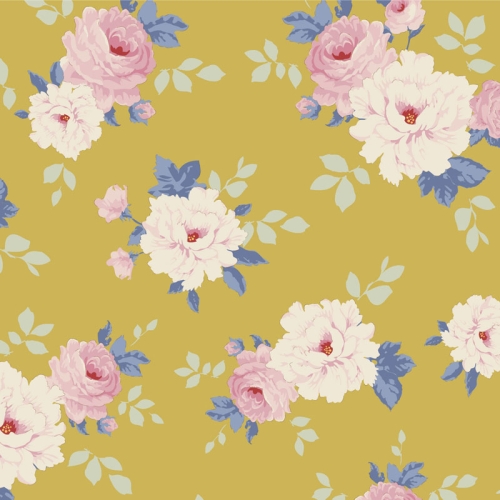 Tilda Patchwork Stoff Baumwolle - Sunday Brunch - Pernille Yellow